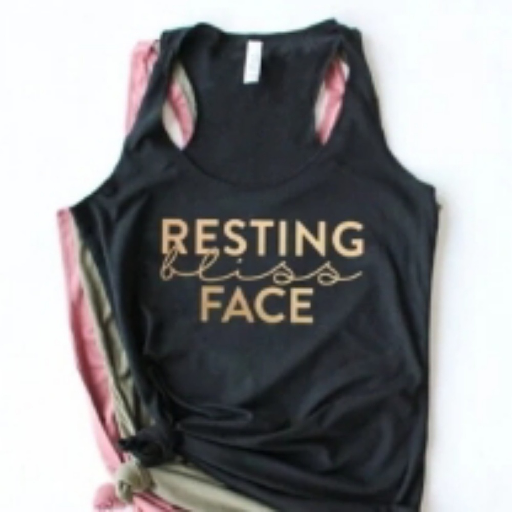 NWT RBF bliss black muscle racerback athletic yoga